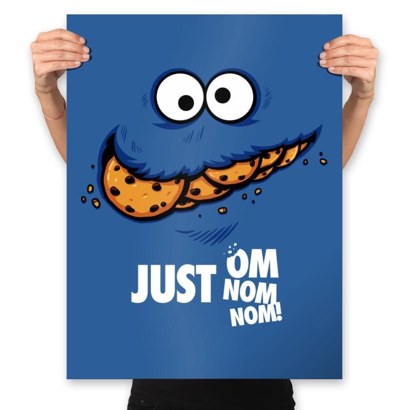 Just Om Nom Nom! - Prints Posters RIPT Apparel 18x24 / Royal