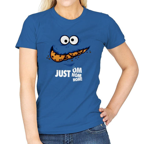 Just Om Nom Nom! - Womens T-Shirts RIPT Apparel Small / Royal