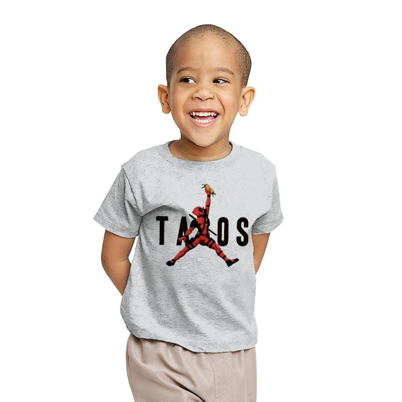 Just Tacos - Youth T-Shirts RIPT Apparel X-small / Sport grey