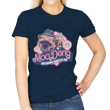 Just Wanna Sleep All Day - Womens T-Shirts RIPT Apparel Small / Navy
