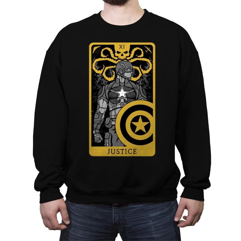 Justice - Crew Neck Sweatshirt Crew Neck Sweatshirt RIPT Apparel Small / Black