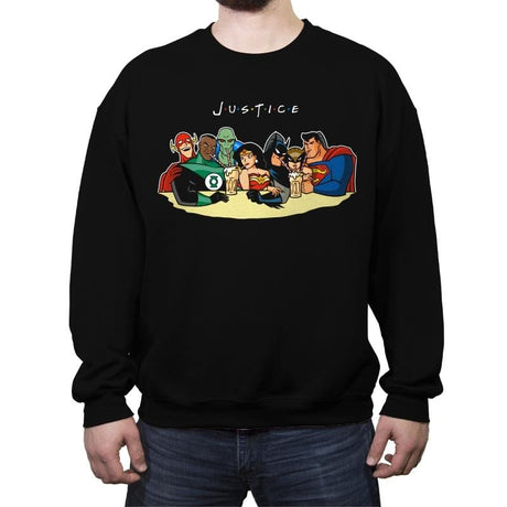 Justice Friends - Crew Neck Sweatshirt Crew Neck Sweatshirt RIPT Apparel