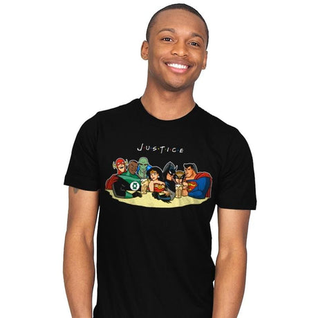 Justice Friends - Mens T-Shirts RIPT Apparel Small / Black