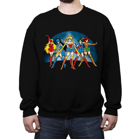 Justice Moon - Crew Neck Sweatshirt Crew Neck Sweatshirt RIPT Apparel Small / Black