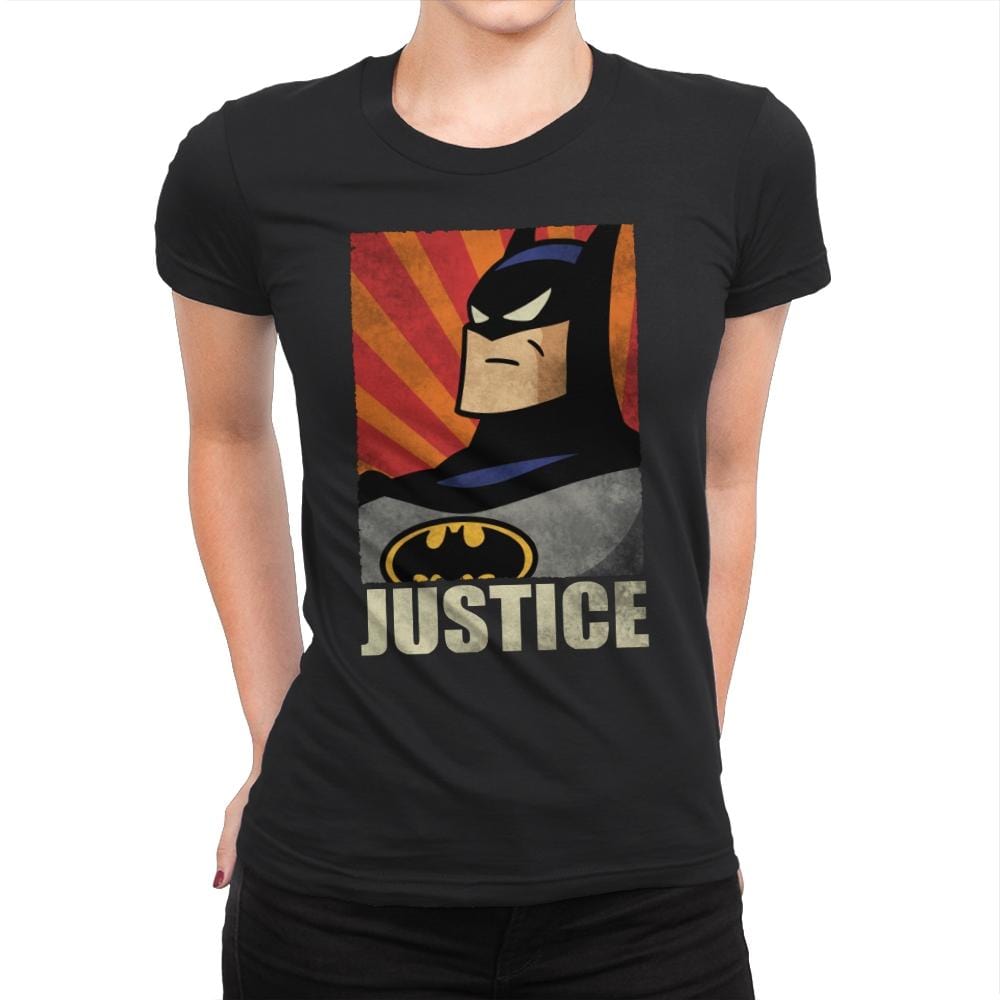 Justice - Womens Premium T-Shirts RIPT Apparel Small / Black