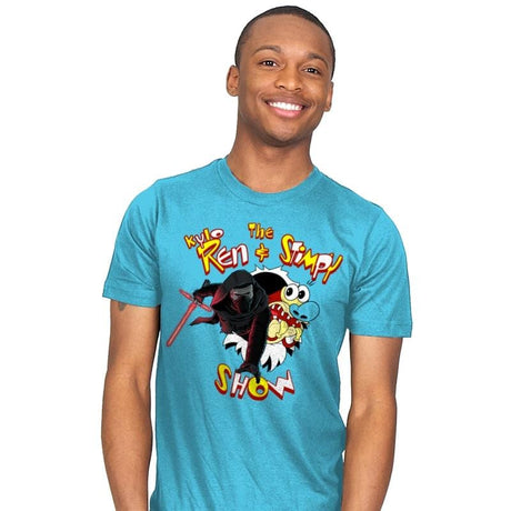 K. Ren and Stimpy Reprint - Mens T-Shirts RIPT Apparel Small / Aqua