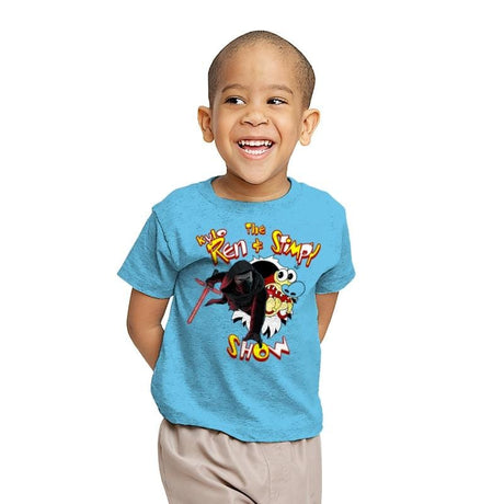 K. Ren and Stimpy Reprint - Youth T-Shirts RIPT Apparel X-small / Light blue