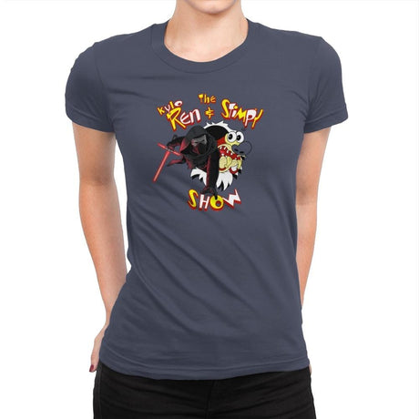 K. Ren & Stimpy Show Exclusive - Womens Premium T-Shirts RIPT Apparel Small / Indigo