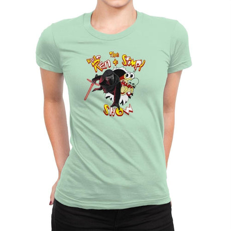 K. Ren & Stimpy Show Exclusive - Womens Premium T-Shirts RIPT Apparel Small / Mint