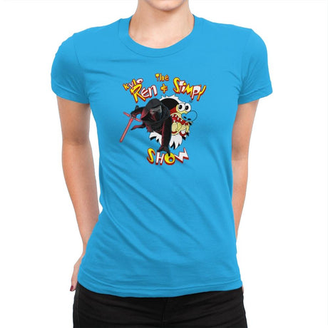 K. Ren & Stimpy Show Exclusive - Womens Premium T-Shirts RIPT Apparel Small / Turquoise