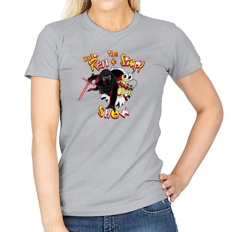 K. Ren & Stimpy Show Exclusive - Womens T-Shirts RIPT Apparel Small / Sport Grey