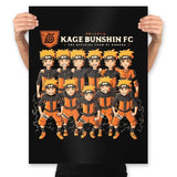 Kage Bunshin FC - Prints Posters RIPT Apparel 18x24 / Black