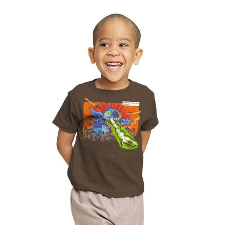 Kaiju-626 Exclusive - Youth T-Shirts RIPT Apparel X-small / Dark chocolate