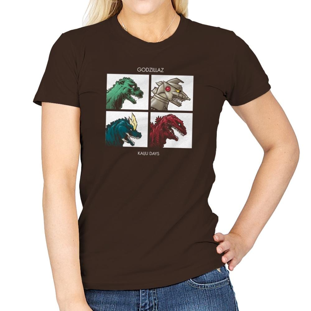 Kaiju Days REMASTERED Exclusive - Womens T-Shirts RIPT Apparel Small / Dark Chocolate