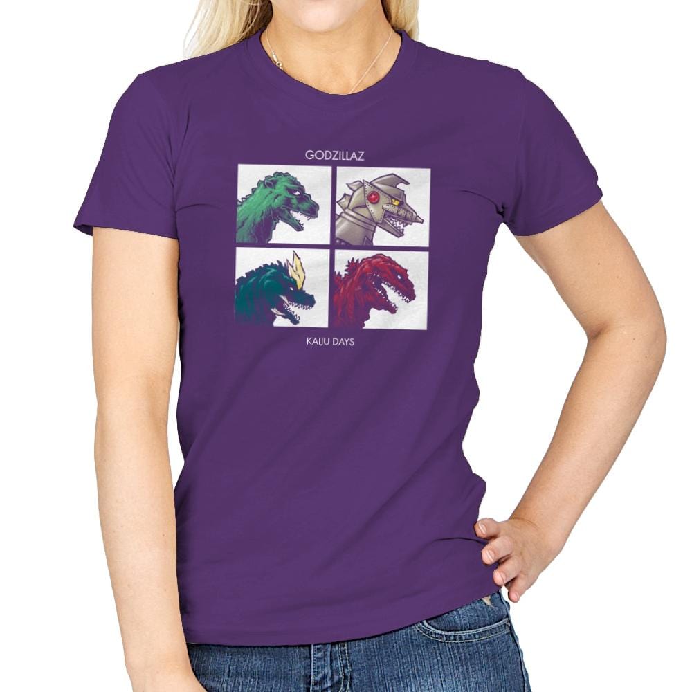 Kaiju Days REMASTERED Exclusive - Womens T-Shirts RIPT Apparel Small / Purple