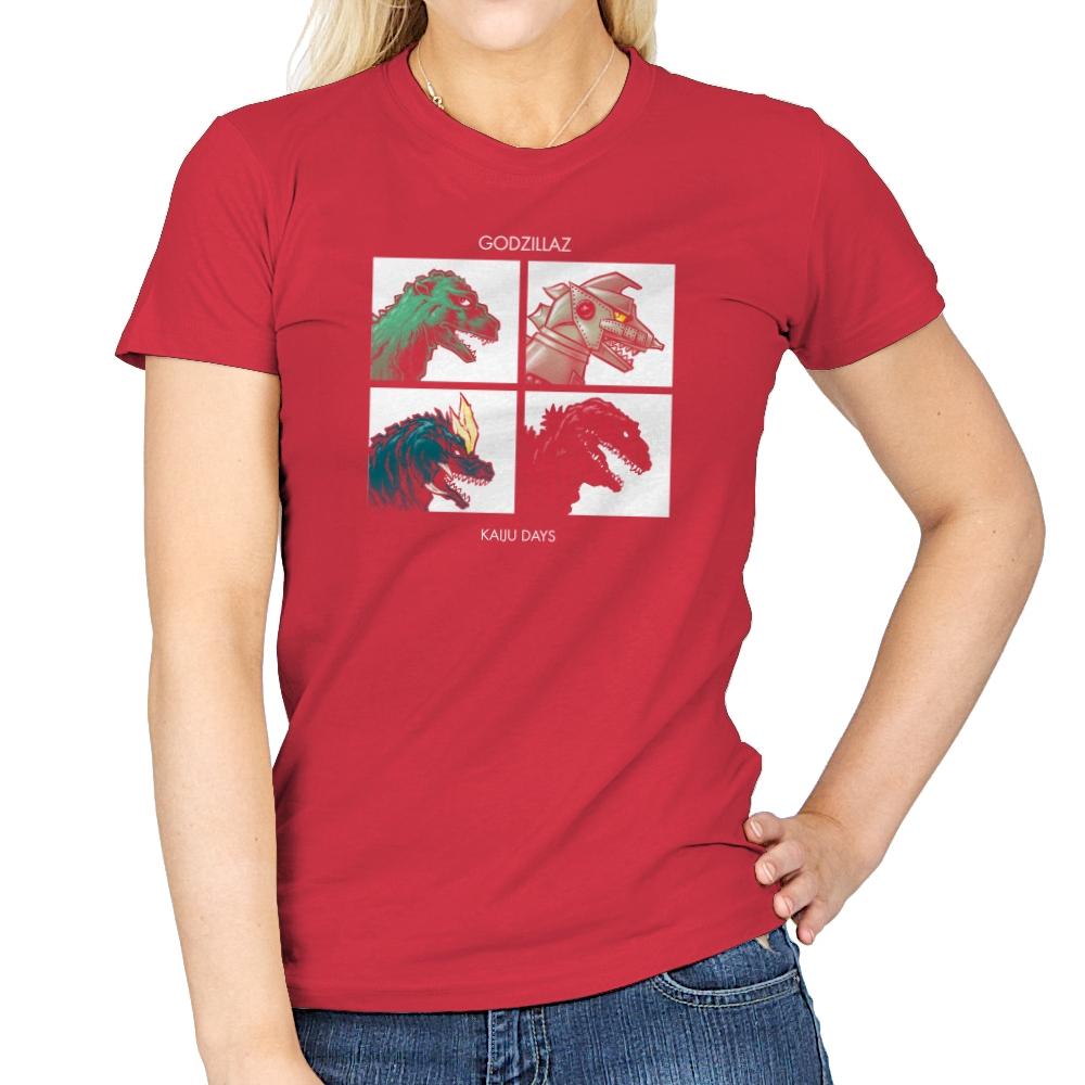 Kaiju Days REMASTERED Exclusive - Womens T-Shirts RIPT Apparel Small / Red