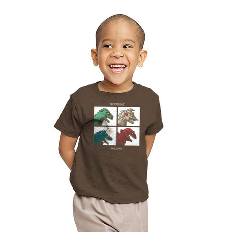 Kaiju Days REMASTERED Exclusive - Youth T-Shirts RIPT Apparel X-small / Dark chocolate