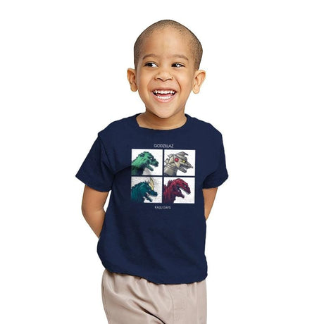 Kaiju Days REMASTERED Exclusive - Youth T-Shirts RIPT Apparel X-small / Navy