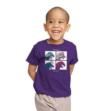 Kaiju Days REMASTERED Exclusive - Youth T-Shirts RIPT Apparel X-small / Purple