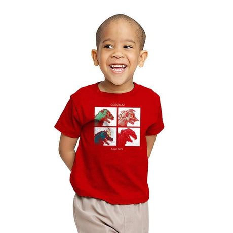 Kaiju Days REMASTERED Exclusive - Youth T-Shirts RIPT Apparel X-small / Red