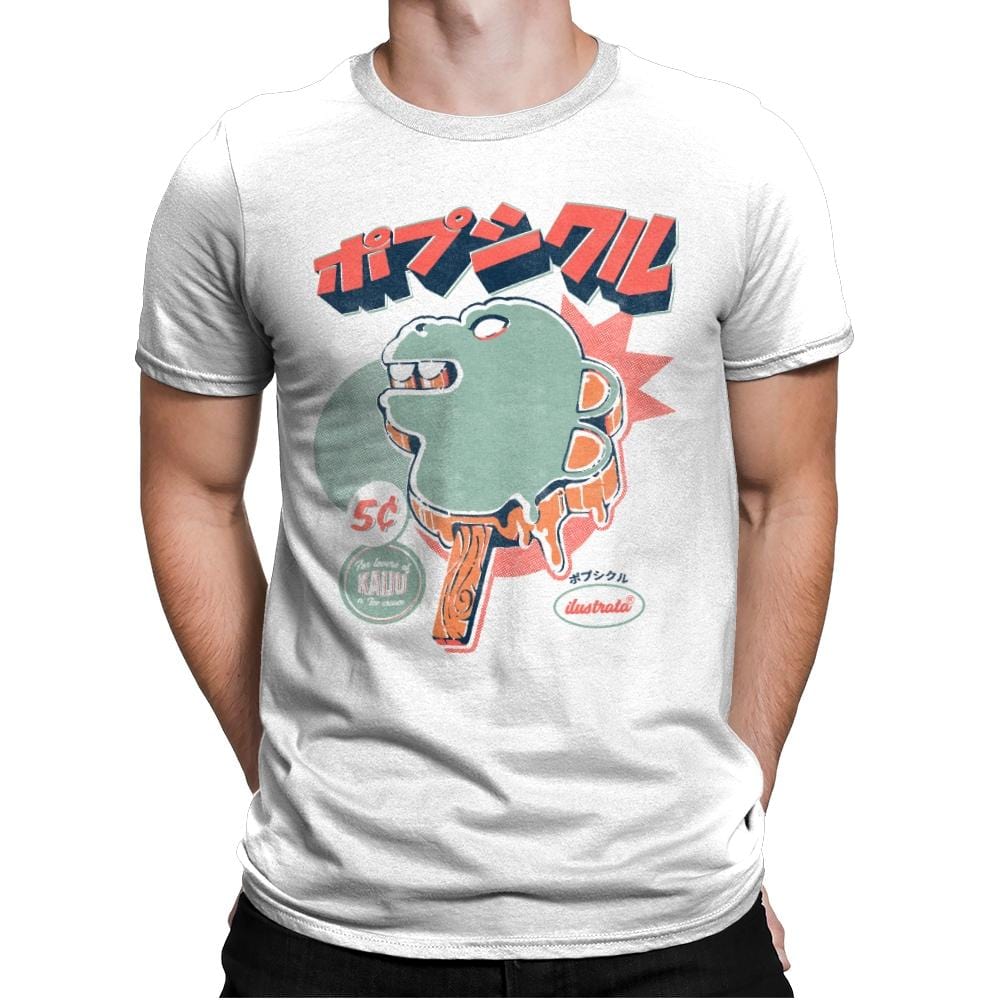 Kaiju Ice Pop - Mens Premium T-Shirts RIPT Apparel Small / White