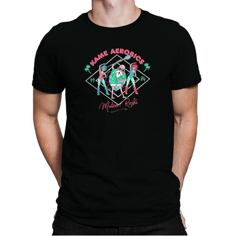 Kame Aerobics - Kamehameha Tees - Mens Premium T-Shirts RIPT Apparel Small / Black