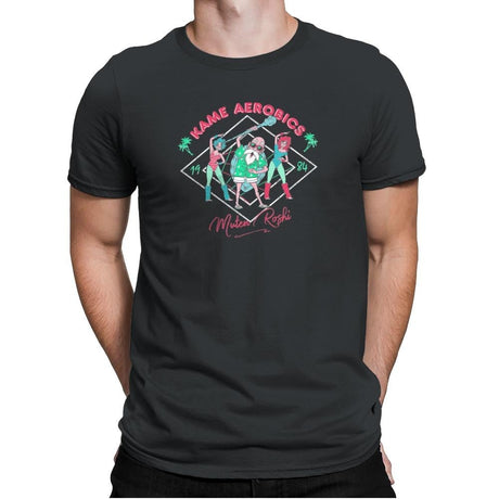 Kame Aerobics - Kamehameha Tees - Mens Premium T-Shirts RIPT Apparel Small / Heavy Metal
