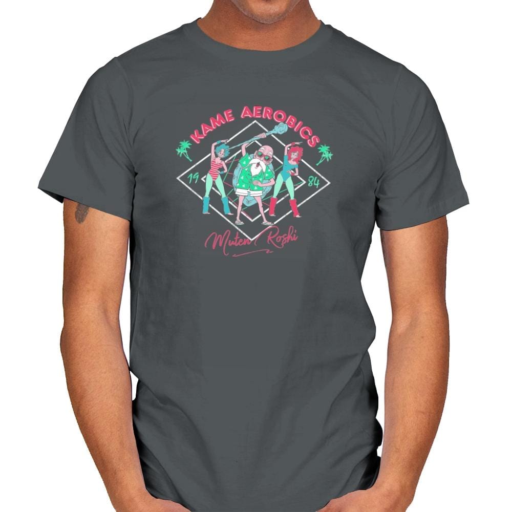 Kame Aerobics - Kamehameha Tees - Mens T-Shirts RIPT Apparel Small / Charcoal