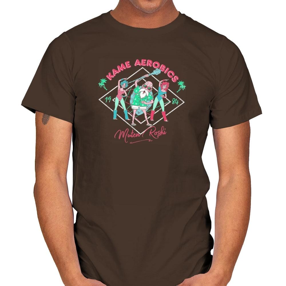 Kame Aerobics - Kamehameha Tees - Mens T-Shirts RIPT Apparel Small / Dark Chocolate