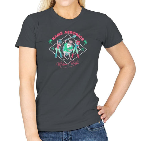 Kame Aerobics - Kamehameha Tees - Womens T-Shirts RIPT Apparel Small / Charcoal