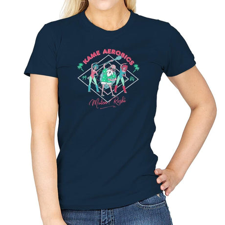 Kame Aerobics - Kamehameha Tees - Womens T-Shirts RIPT Apparel Small / Navy