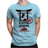 Kame School Of Martial Arts - Mens Premium T-Shirts RIPT Apparel Small / Light Blue