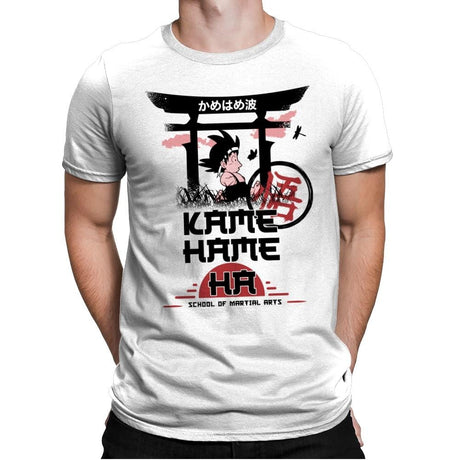 Kame School Of Martial Arts - Mens Premium T-Shirts RIPT Apparel Small / White