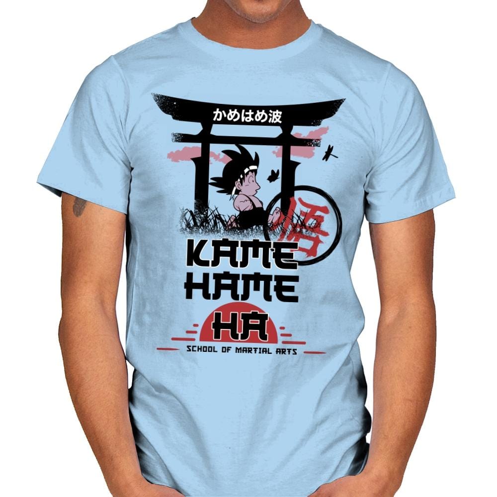 Kame School Of Martial Arts - Mens T-Shirts RIPT Apparel Small / Light Blue