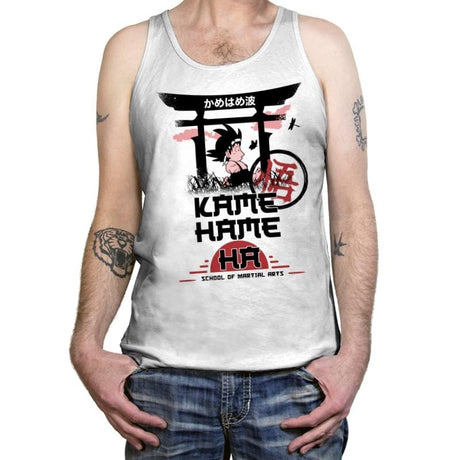 Kame School Of Martial Arts - Tanktop Tanktop RIPT Apparel X-Small / White