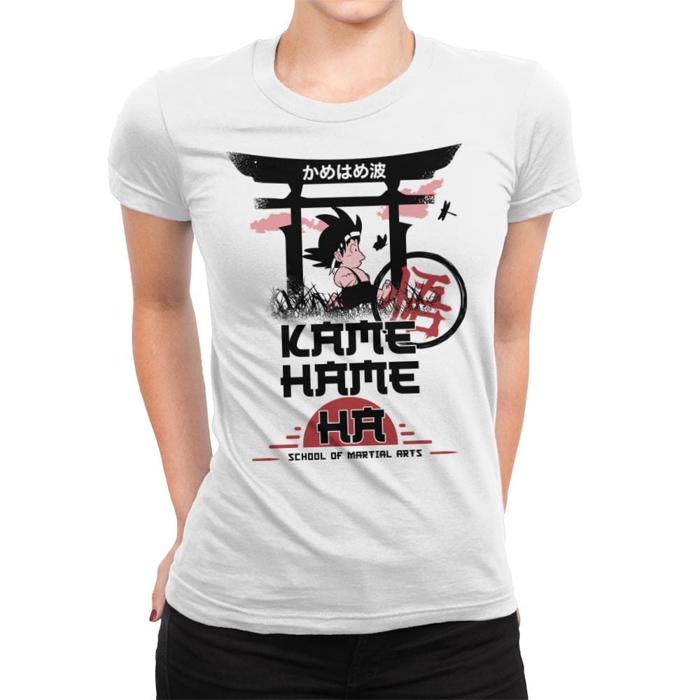 Kame School Of Martial Arts - Womens Premium T-Shirts RIPT Apparel Small / White