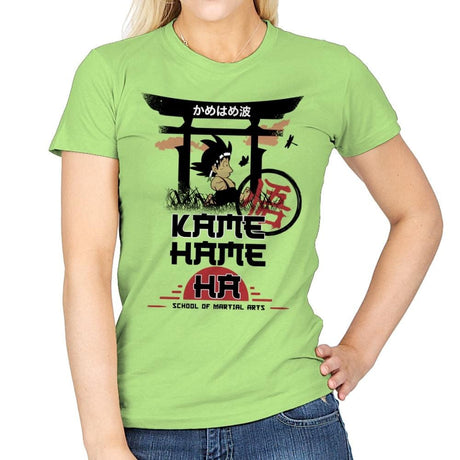 Kame School Of Martial Arts - Womens T-Shirts RIPT Apparel Small / Mint Green