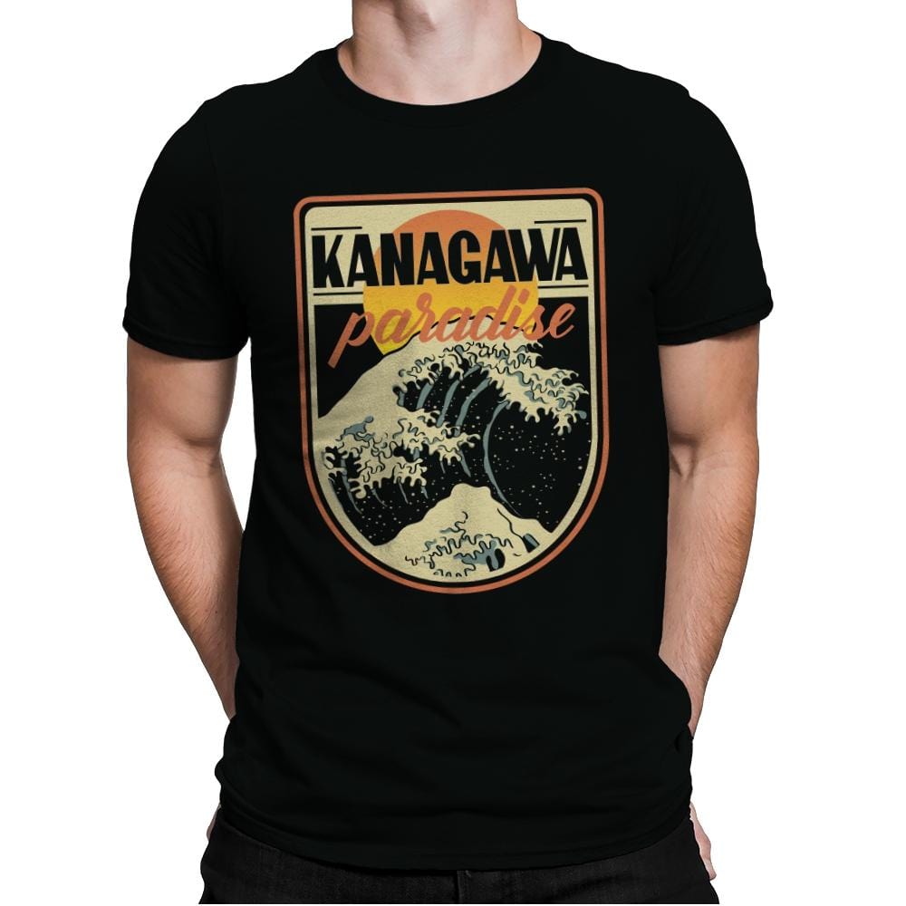 Kanagawa Paradise - Mens Premium T-Shirts RIPT Apparel Small / Black