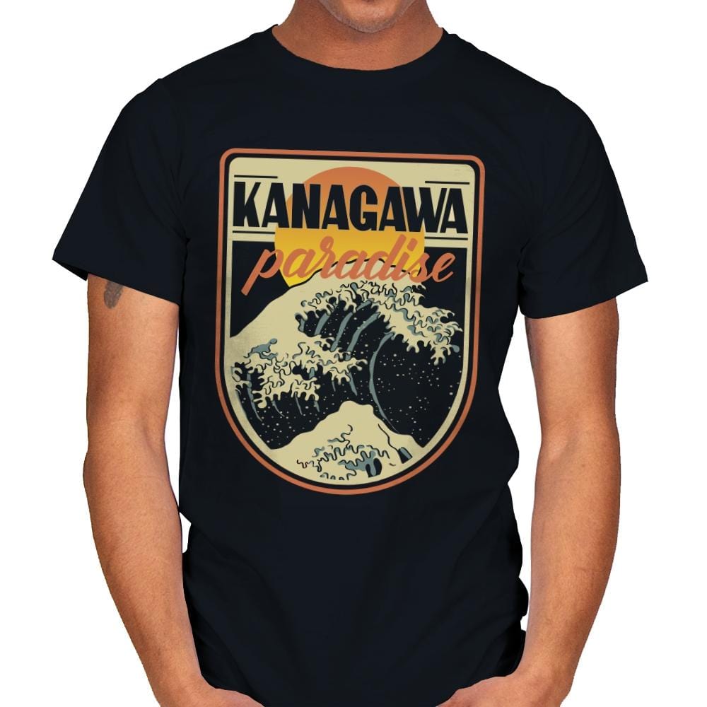 Kanagawa Paradise - Mens T-Shirts RIPT Apparel Small / Black