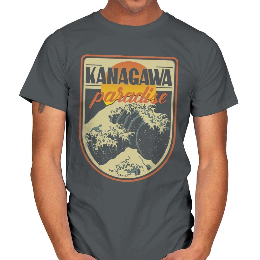 Kanagawa Paradise - Mens T-Shirts RIPT Apparel Small / Charcoal