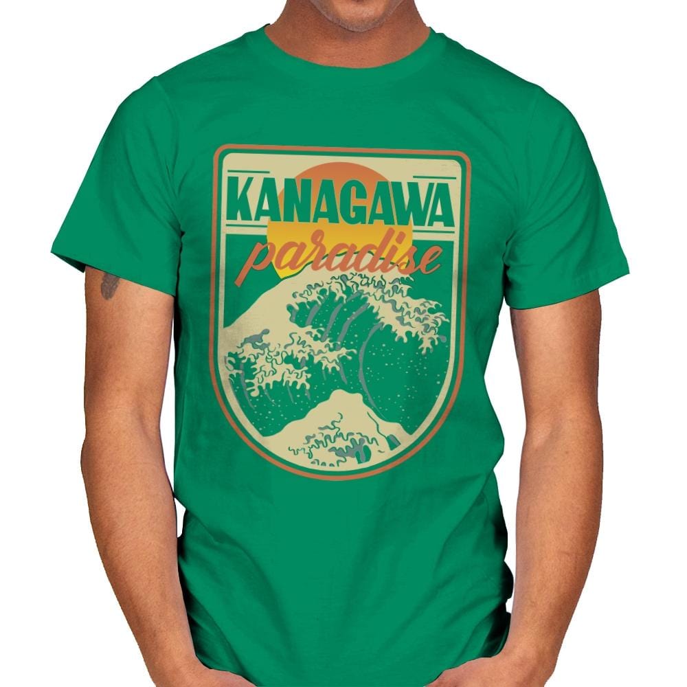 Kanagawa Paradise - Mens T-Shirts RIPT Apparel Small / Kelly