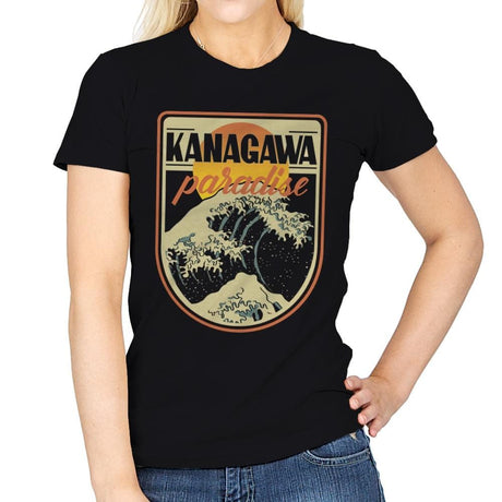 Kanagawa Paradise - Womens T-Shirts RIPT Apparel Small / Black