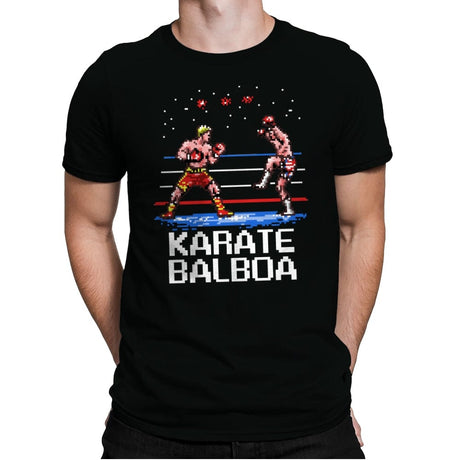 Karate Balboa - Mens Premium T-Shirts RIPT Apparel Small / Black