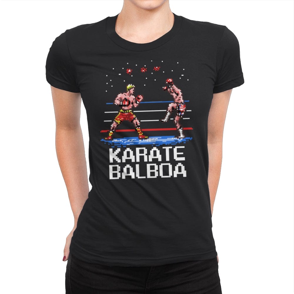 Karate Balboa - Womens Premium T-Shirts RIPT Apparel Small / Black