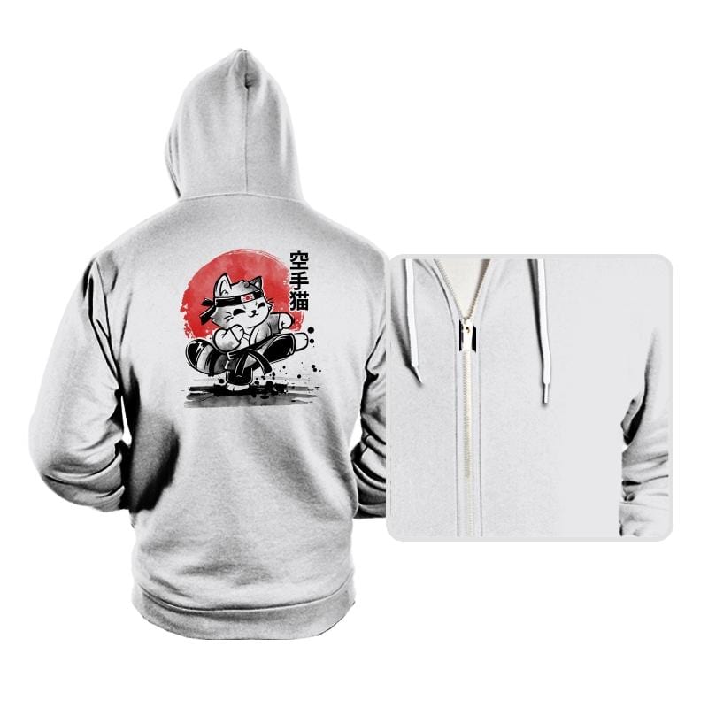 Karate Cat - Hoodies Hoodies RIPT Apparel