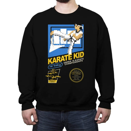 Karate Game - Crew Neck Sweatshirt Crew Neck Sweatshirt RIPT Apparel Small / Black