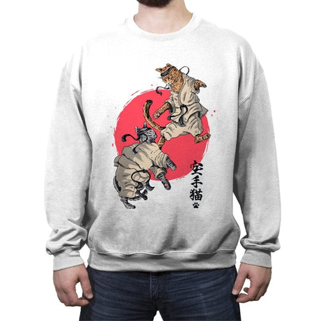 Karate Kats - Crew Neck Sweatshirt Crew Neck Sweatshirt RIPT Apparel Small / White