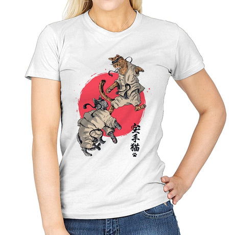Karate Kats - Womens T-Shirts RIPT Apparel Small / White