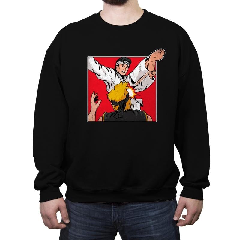Karate Slap - Crew Neck Sweatshirt Crew Neck Sweatshirt RIPT Apparel Small / Black