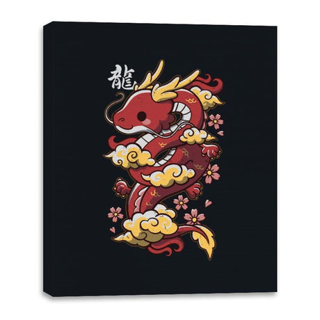 Kawaii Red Dragon - Canvas Wraps Canvas Wraps RIPT Apparel 16x20 / Black